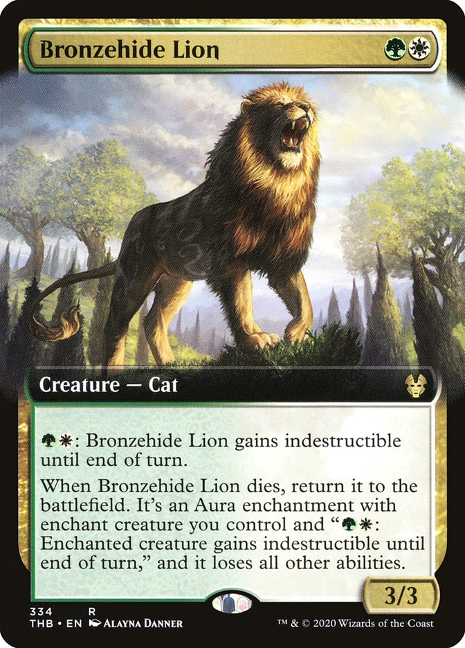 Bronzehide Lion (Extended Art) [Theros Beyond Death] | Shuffle n Cut Hobbies & Games