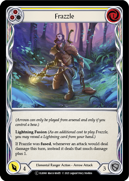 Frazzle (Yellow) [U-ELE060] Unlimited Rainbow Foil | Shuffle n Cut Hobbies & Games