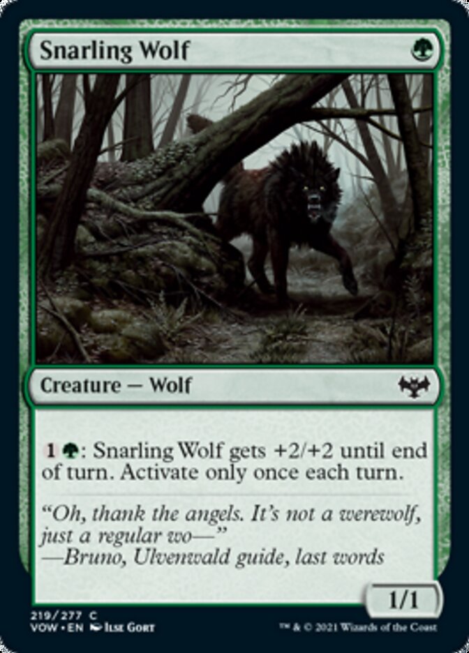 Snarling Wolf [Innistrad: Crimson Vow] | Shuffle n Cut Hobbies & Games