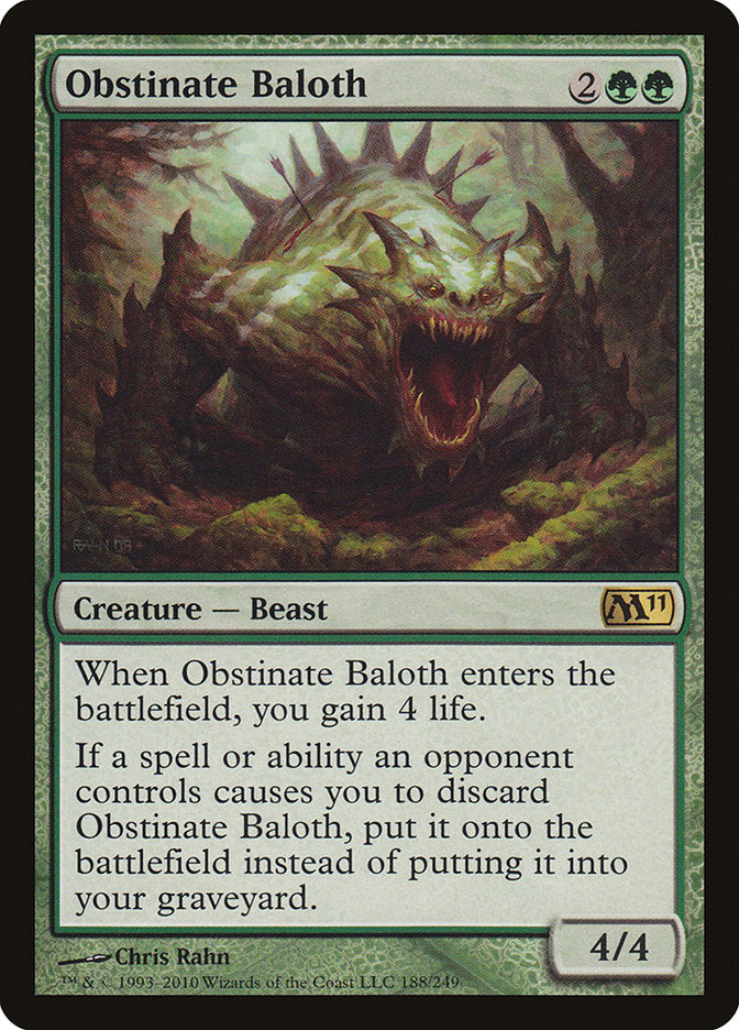 Obstinate Baloth [Magic 2011] | Shuffle n Cut Hobbies & Games