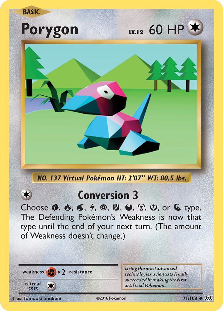 Porygon (71/108) [XY: Evolutions] | Shuffle n Cut Hobbies & Games