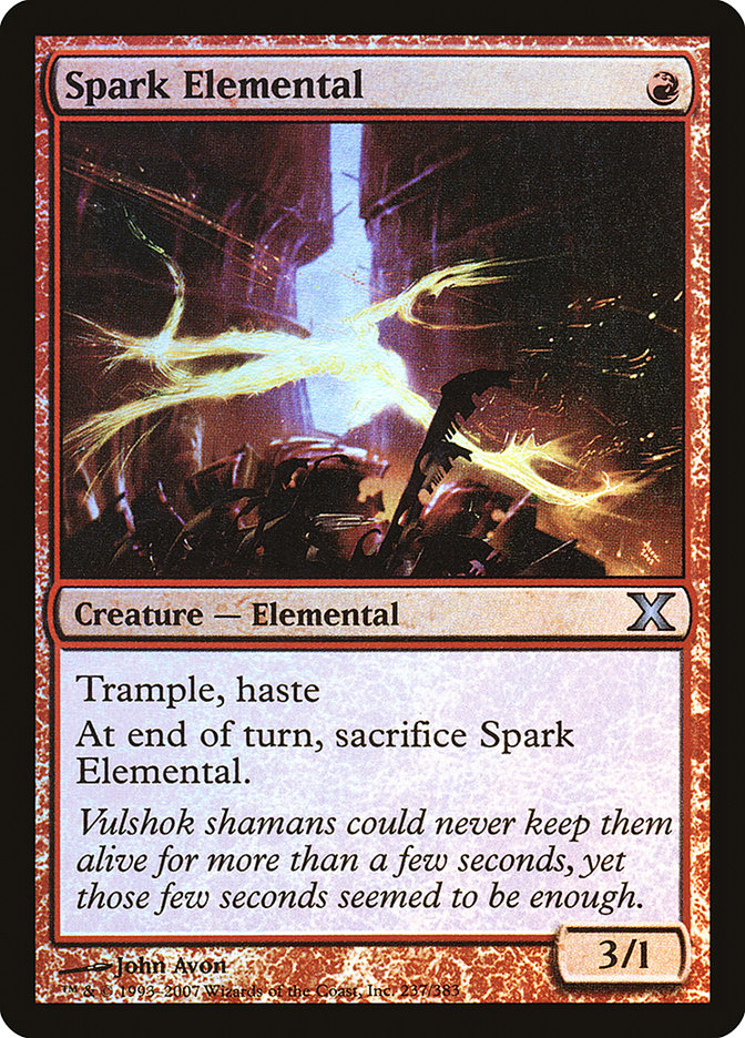 Spark Elemental (Premium Foil) [Tenth Edition] | Shuffle n Cut Hobbies & Games