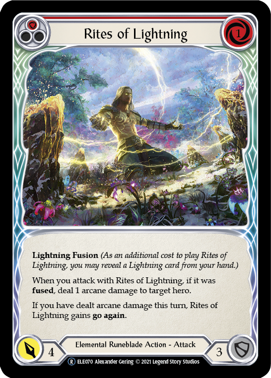 Rites of Lightning (Red) [U-ELE070] Unlimited Normal | Shuffle n Cut Hobbies & Games