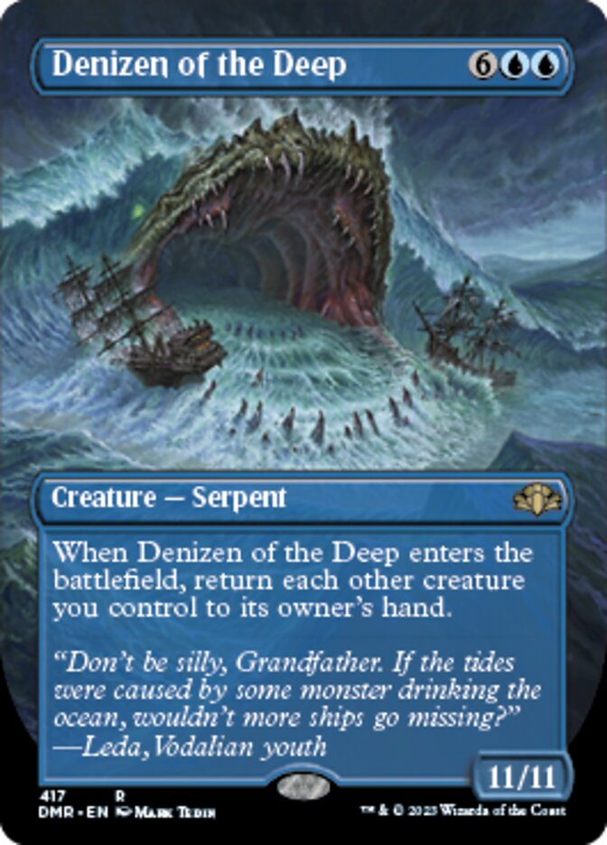 Denizen of the Deep (Borderless Alternate Art) [Dominaria Remastered] | Shuffle n Cut Hobbies & Games