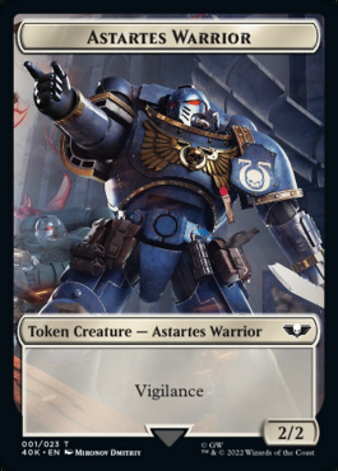 Astartes Warrior (001) // Clue Double-Sided Token [Warhammer 40,000 Tokens] | Shuffle n Cut Hobbies & Games
