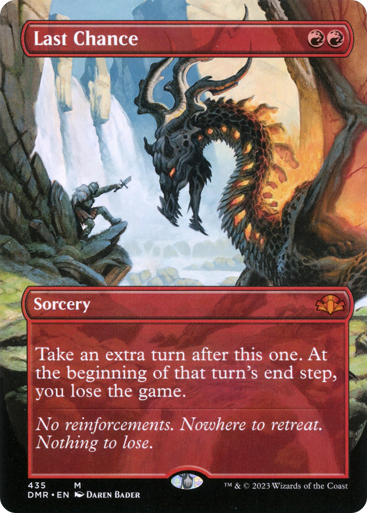 Last Chance (Borderless Alternate Art) [Dominaria Remastered] | Shuffle n Cut Hobbies & Games