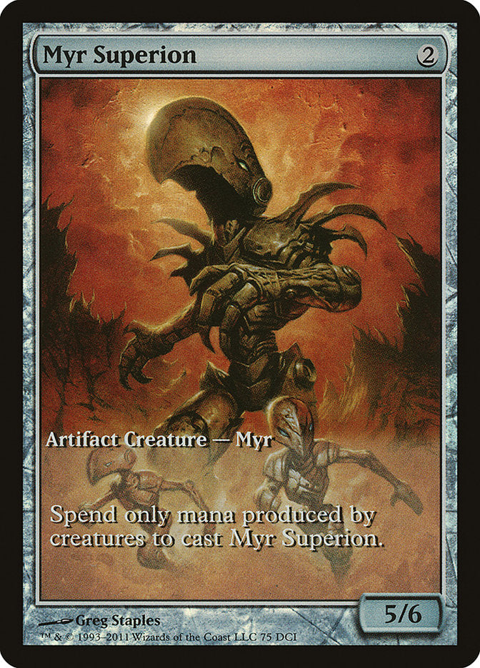 Myr Superion (Game Day) (Extended Art) [New Phyrexia Promos] | Shuffle n Cut Hobbies & Games