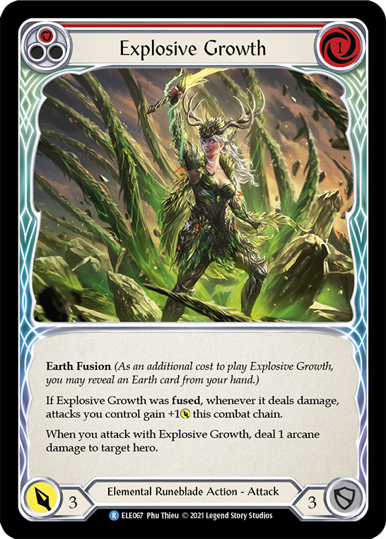 Explosive Growth (Red) [ELE067] (Tales of Aria)  1st Edition Rainbow Foil | Shuffle n Cut Hobbies & Games