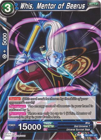 Whis, Mentor of Beerus [TB1-031] | Shuffle n Cut Hobbies & Games