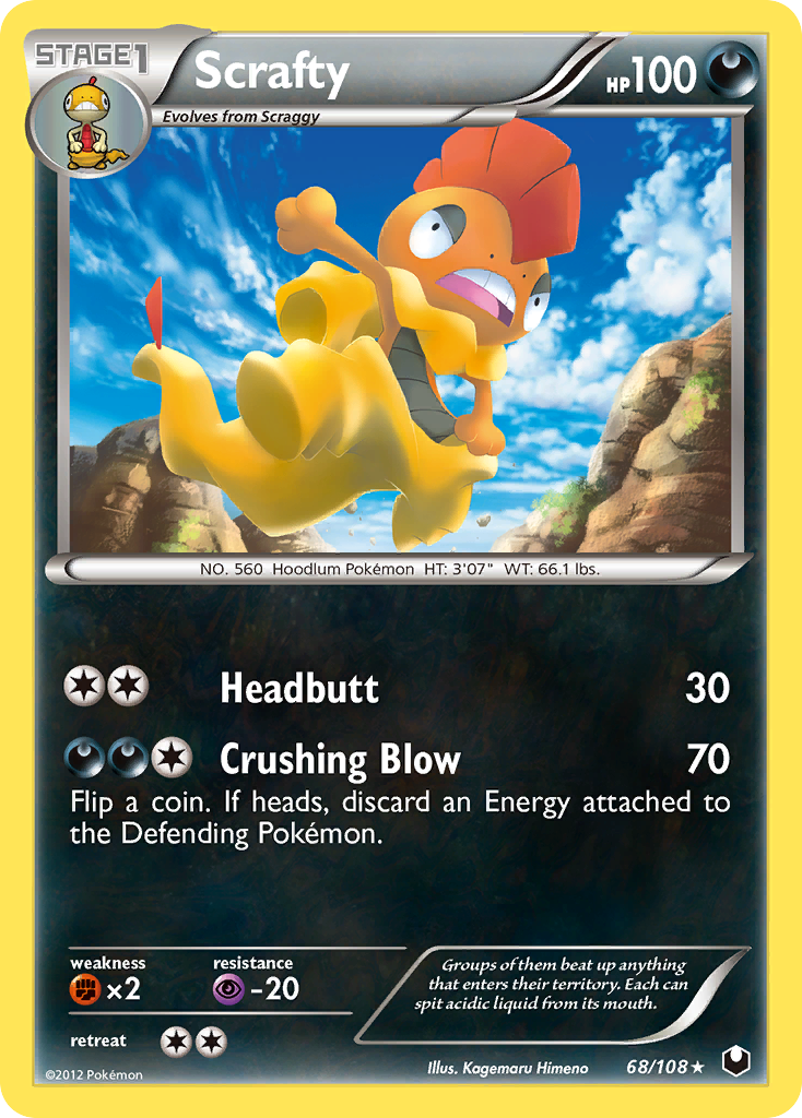 Scrafty (68/108) [Black & White: Dark Explorers] | Shuffle n Cut Hobbies & Games