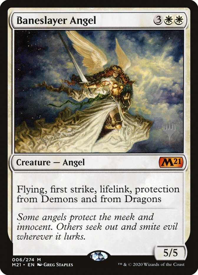 Baneslayer Angel (Promo Pack) [Core Set 2021 Promos] | Shuffle n Cut Hobbies & Games