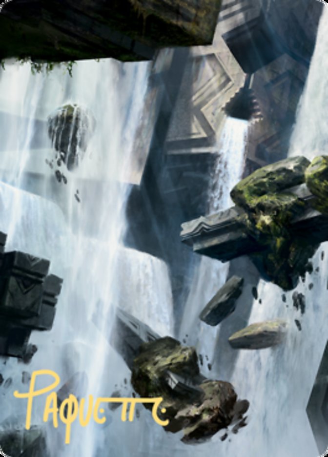 Island 1 Art Card (Gold-Stamped Signature) [Zendikar Rising Art Series] | Shuffle n Cut Hobbies & Games