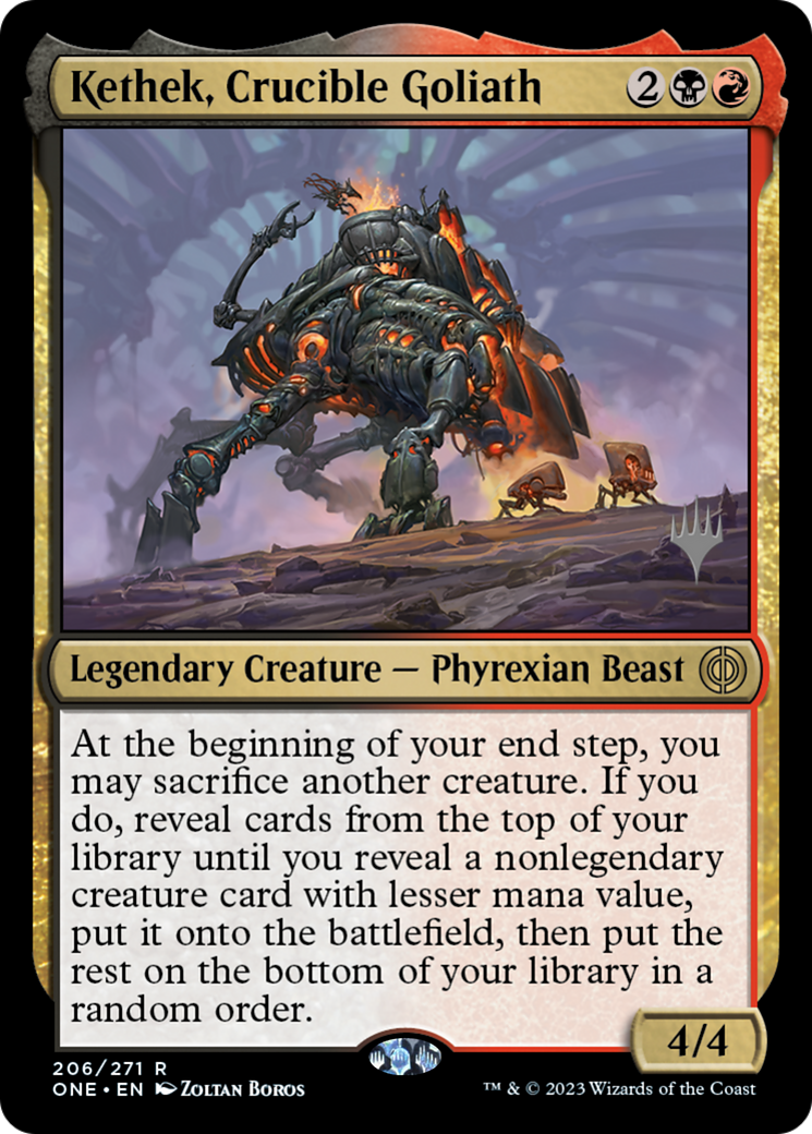 Kethek, Crucible Goliath (Promo Pack) [Phyrexia: All Will Be One Promos] | Shuffle n Cut Hobbies & Games