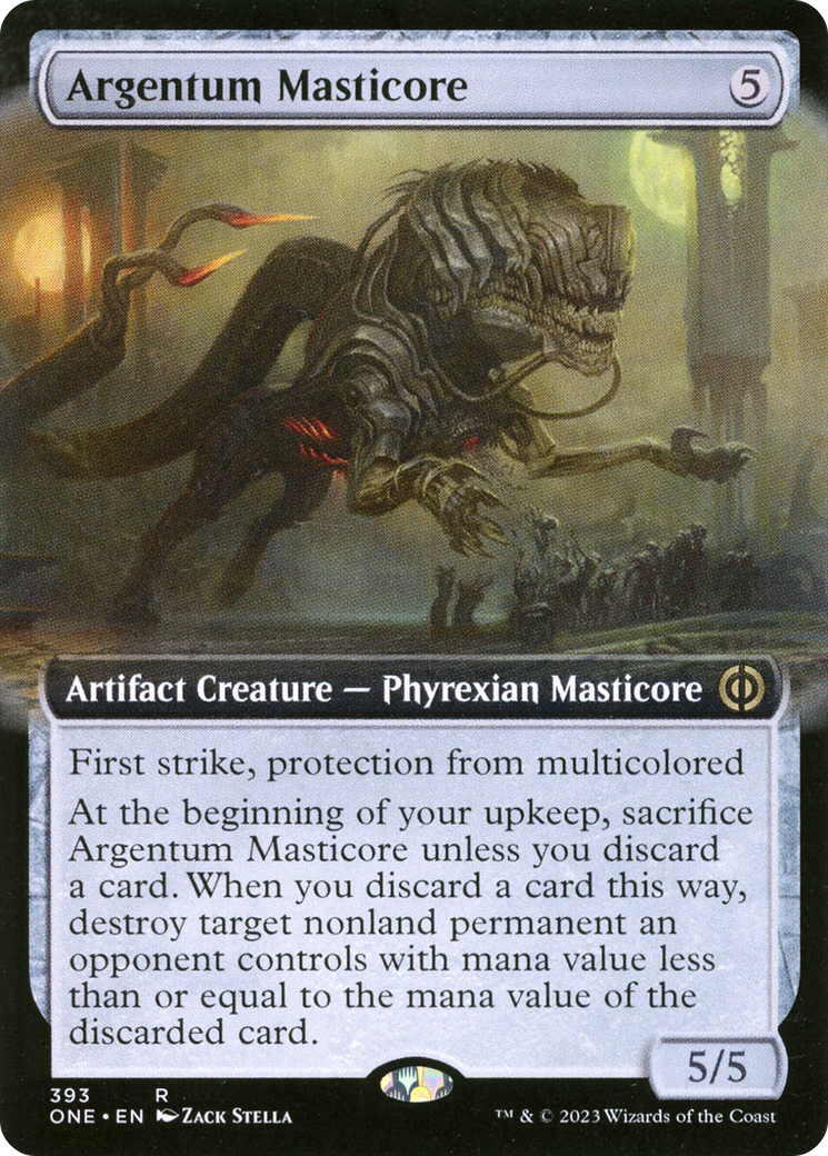 Argentum Masticore (Extended Art) [Phyrexia: All Will Be One] | Shuffle n Cut Hobbies & Games