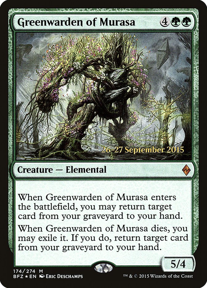 Greenwarden of Murasa [Battle for Zendikar Prerelease Promos] | Shuffle n Cut Hobbies & Games