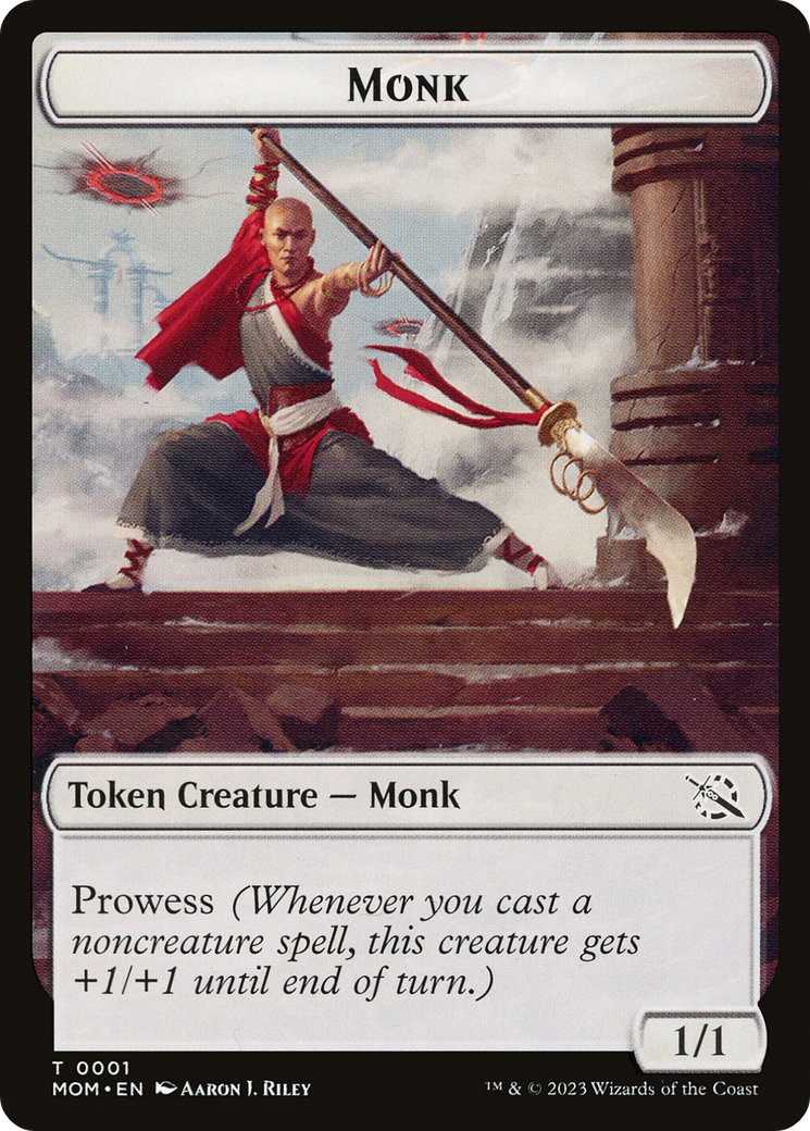 Monk // Phyrexian Saproling Double-Sided Token [March of the Machine Tokens] | Shuffle n Cut Hobbies & Games