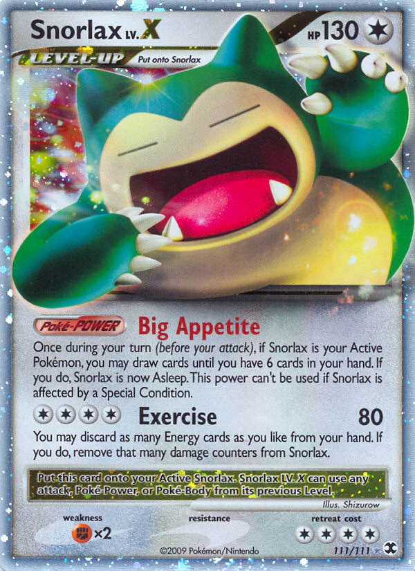 Snorlax LV.X (111/111) [Platinum: Rising Rivals] | Shuffle n Cut Hobbies & Games