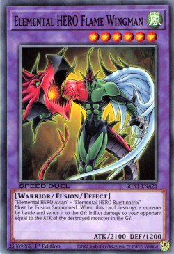 Elemental HERO Flame Wingman [SGX1-ENA21] Common | Shuffle n Cut Hobbies & Games