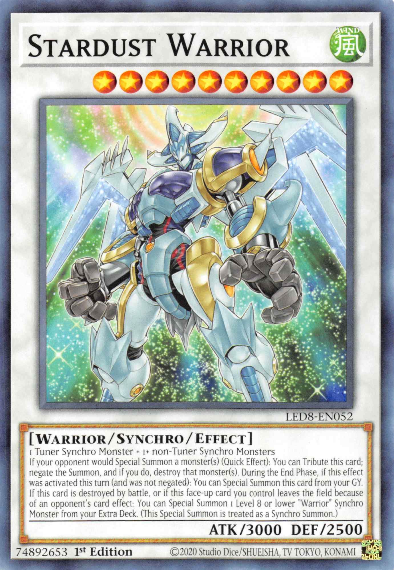 Stardust Warrior [LED8-EN052] Common | Shuffle n Cut Hobbies & Games