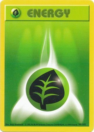 Grass Energy (99/102) [Base Set Shadowless Unlimited] | Shuffle n Cut Hobbies & Games