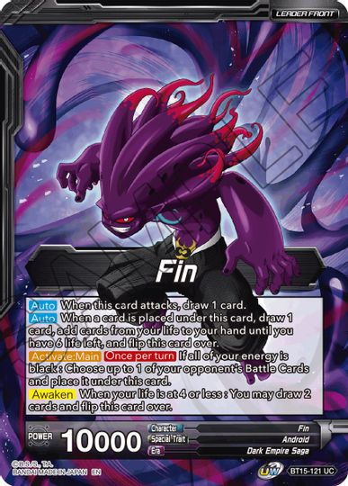 Fin // Fin, Apocalyptic Absorption (BT15-121) [Saiyan Showdown Prerelease Promos] | Shuffle n Cut Hobbies & Games