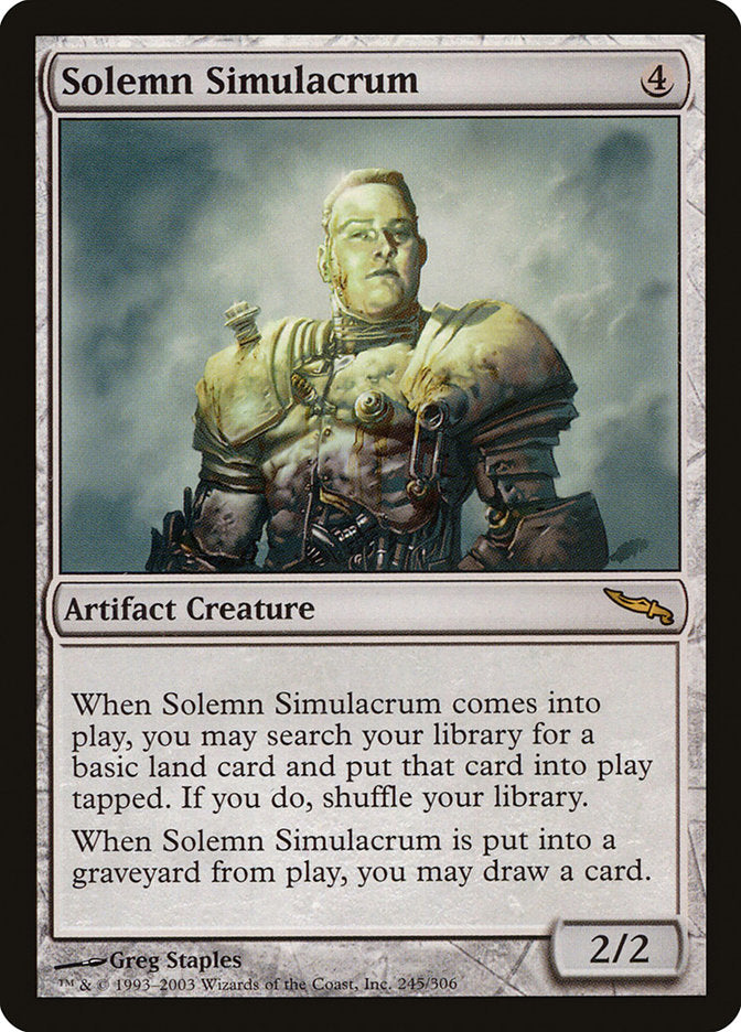 Solemn Simulacrum [Mirrodin] | Shuffle n Cut Hobbies & Games