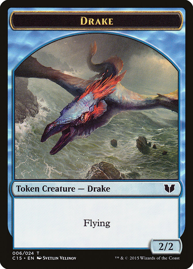 Drake // Elemental (020) Double-Sided Token [Commander 2015 Tokens] | Shuffle n Cut Hobbies & Games