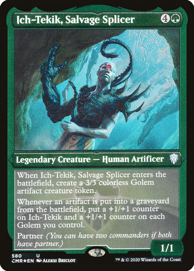 Ich-Tekik, Salvage Splicer (Etched) [Commander Legends] | Shuffle n Cut Hobbies & Games