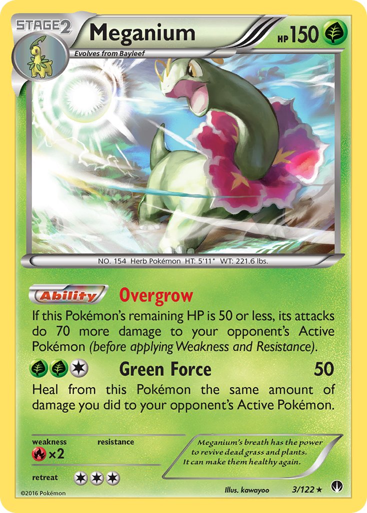 Meganium (3/122) [XY: BREAKpoint] | Shuffle n Cut Hobbies & Games