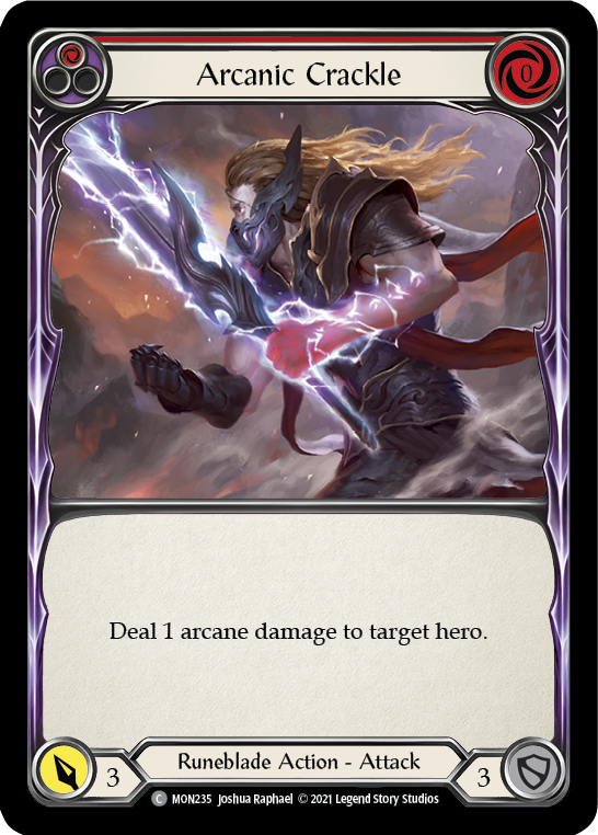Arcanic Crackle (Red) (Rainbow Foil) [MON235-RF] 1st Edition Rainbow Foil | Shuffle n Cut Hobbies & Games