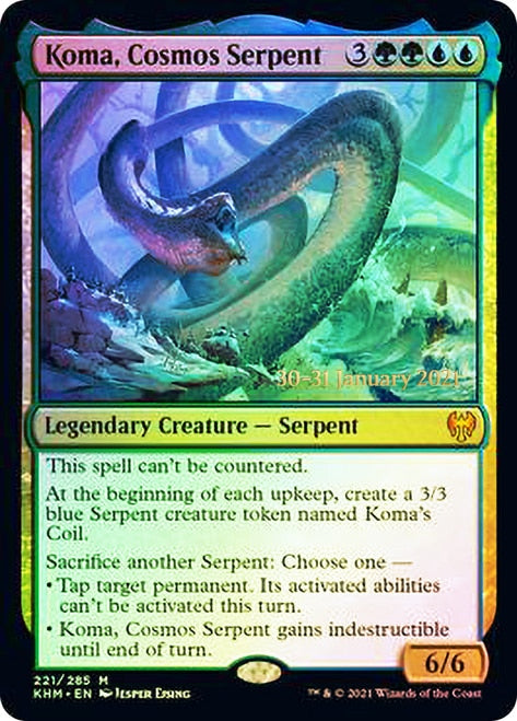 Koma, Cosmos Serpent [Kaldheim Prerelease Promos] | Shuffle n Cut Hobbies & Games