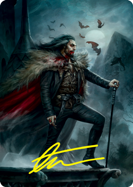 Dracula, Blood Immortal Art Card (Gold-Stamped Signature) [Innistrad: Crimson Vow Art Series] | Shuffle n Cut Hobbies & Games