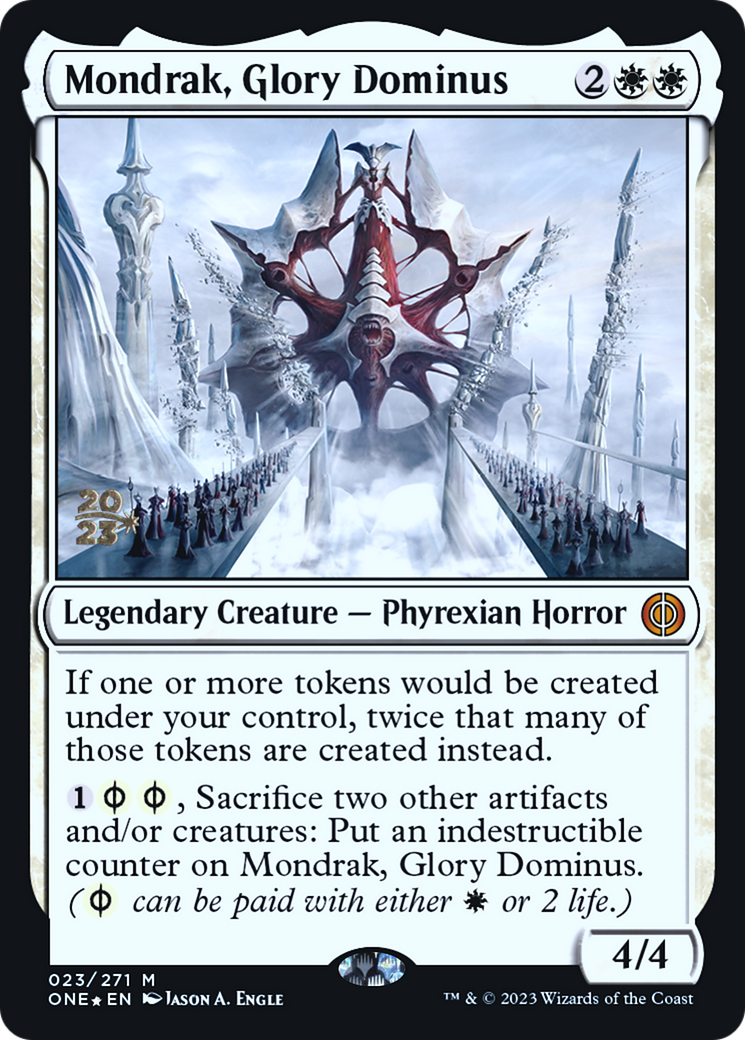 Mondrak, Glory Dominus [Phyrexia: All Will Be One Prerelease Promos] | Shuffle n Cut Hobbies & Games