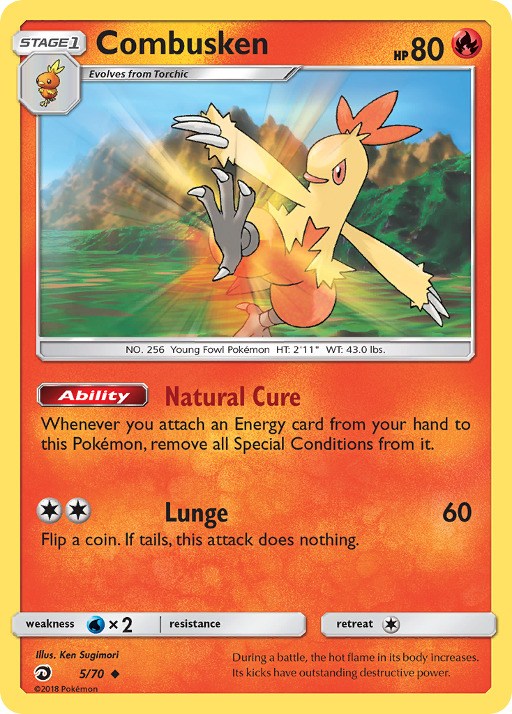 Combusken (5/70) [Sun & Moon: Dragon Majesty] | Shuffle n Cut Hobbies & Games