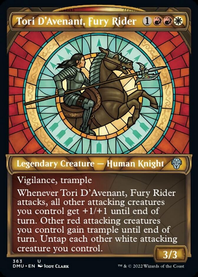 Tori D'Avenant, Fury Rider (Showcase Textured) [Dominaria United] | Shuffle n Cut Hobbies & Games