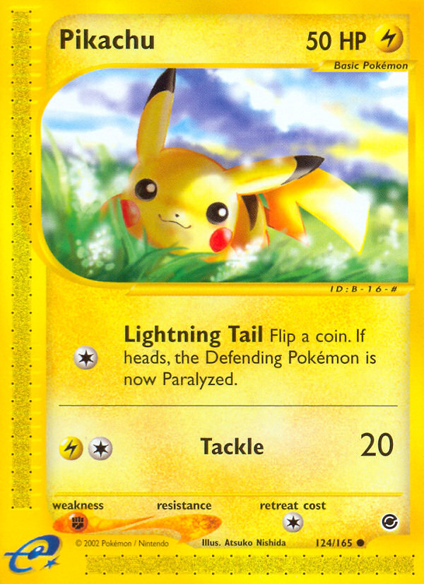 Pikachu (124/165) [Expedition: Base Set] | Shuffle n Cut Hobbies & Games