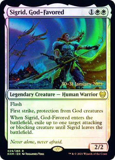 Sigrid, God-Favored [Kaldheim Prerelease Promos] | Shuffle n Cut Hobbies & Games
