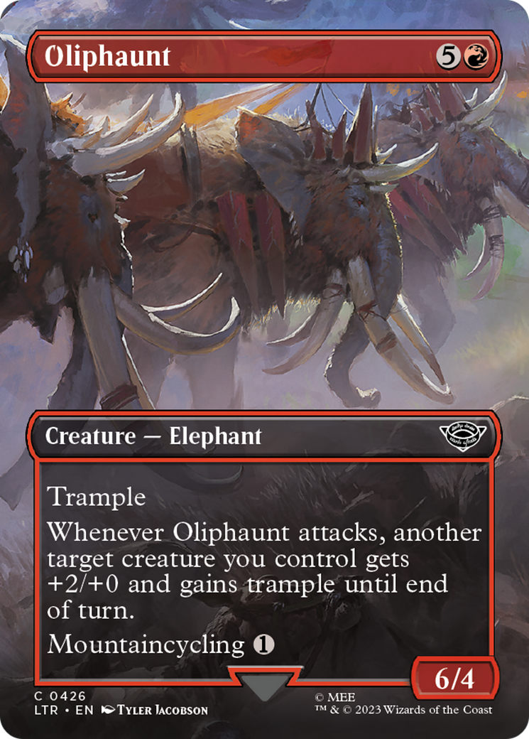 Oliphaunt (Borderless Alternate Art) [The Lord of the Rings: Tales of Middle-Earth] | Shuffle n Cut Hobbies & Games