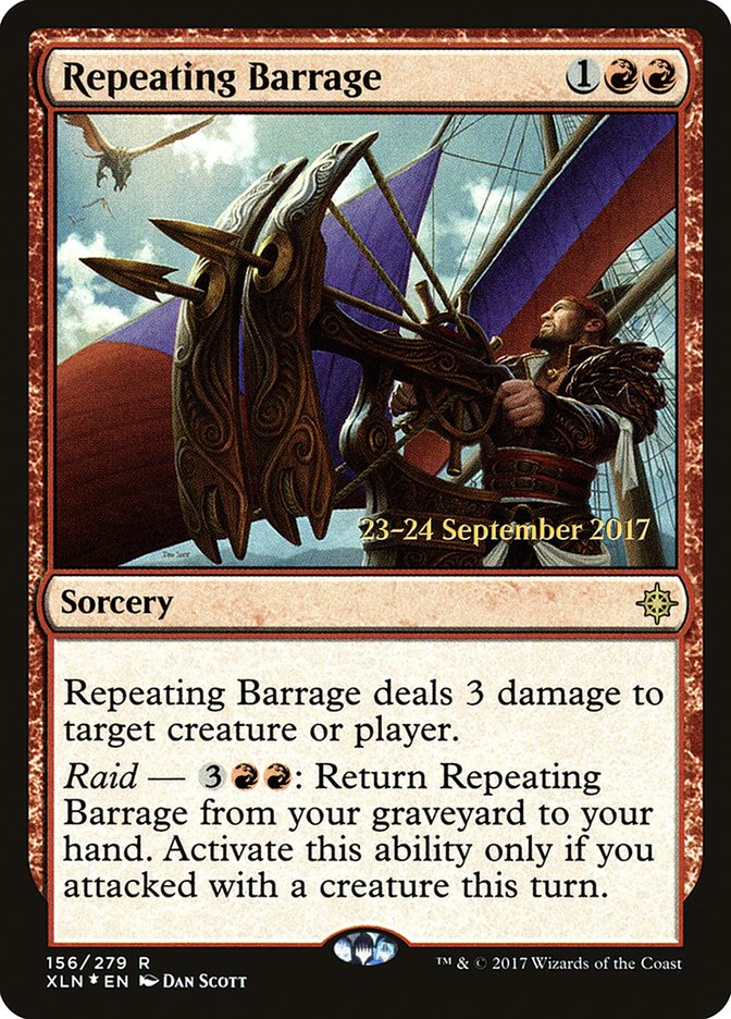 Repeating Barrage [Ixalan Prerelease Promos] | Shuffle n Cut Hobbies & Games