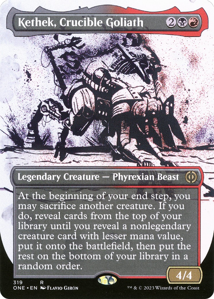 Kethek, Crucible Goliath (Borderless Ichor) [Phyrexia: All Will Be One] | Shuffle n Cut Hobbies & Games