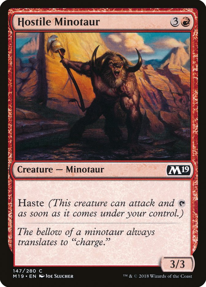 Hostile Minotaur [Core Set 2019] | Shuffle n Cut Hobbies & Games