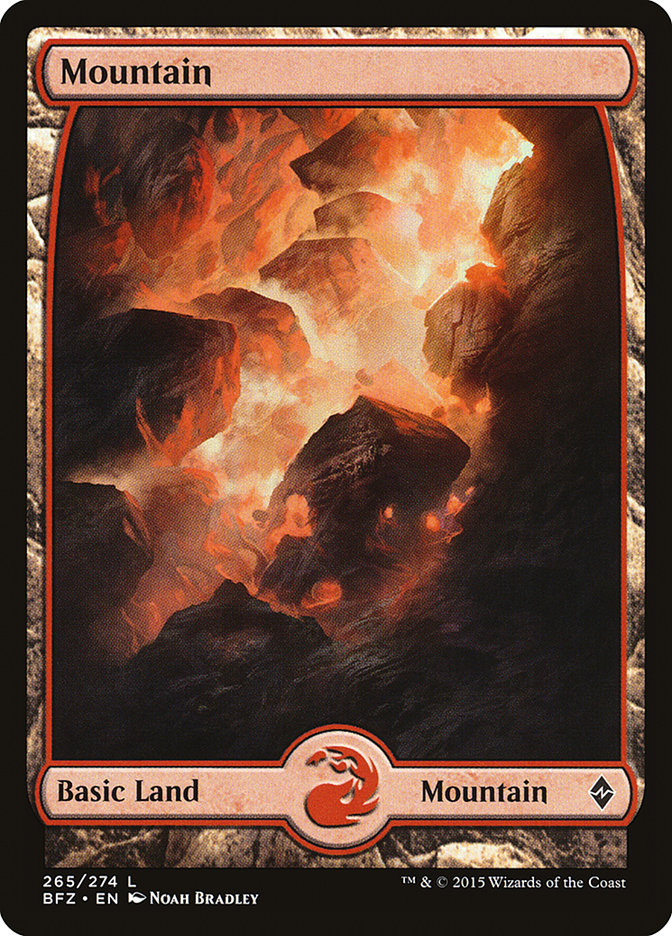 Mountain (265) (Full Art) [Battle for Zendikar] | Shuffle n Cut Hobbies & Games