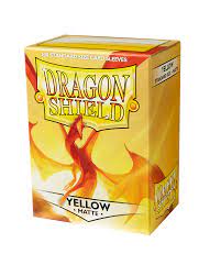 Dragon Shield 100ct MATTE standard Sleeves - Yellow | Shuffle n Cut Hobbies & Games