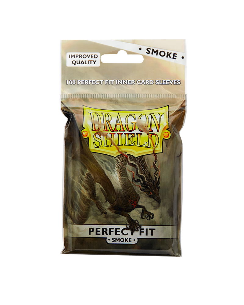 Dragon Shield Perfect Fit Sleeves Standard Size - Smoke | Shuffle n Cut Hobbies & Games
