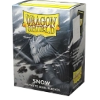 Dragon Shield 100ct DUAL SNOW MATTE Standard Sleeves | Shuffle n Cut Hobbies & Games