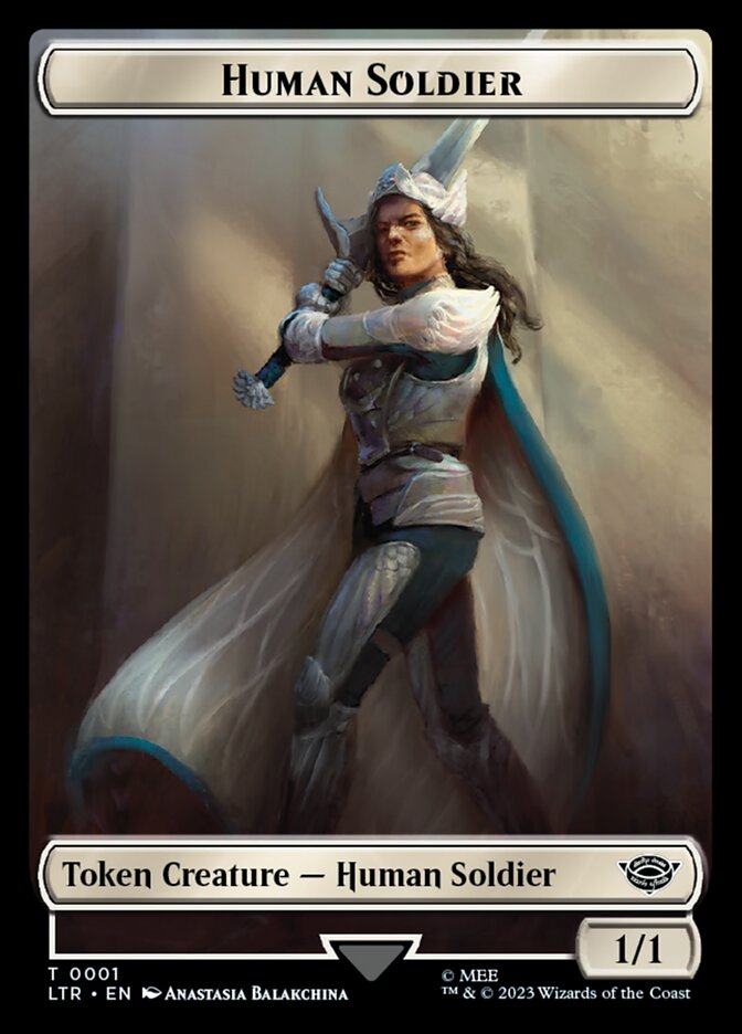Human Soldier Token (01) [The Lord of the Rings: Tales of Middle-Earth Tokens] | Shuffle n Cut Hobbies & Games