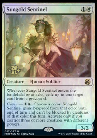 Sungold Sentinel [Innistrad: Midnight Hunt Prerelease Promos] | Shuffle n Cut Hobbies & Games