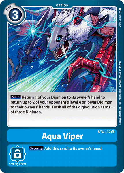 Aqua Viper [BT4-102] [Great Legend] | Shuffle n Cut Hobbies & Games