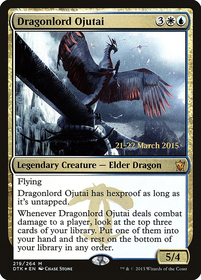 Dragonlord Ojutai [Dragons of Tarkir Prerelease Promos] | Shuffle n Cut Hobbies & Games