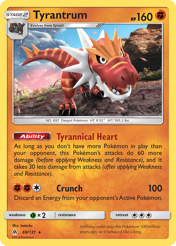 Tyrantrum (69/131) [Sun & Moon: Forbidden Light] | Shuffle n Cut Hobbies & Games